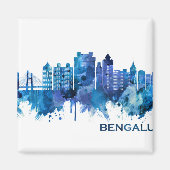 Bengaluru Karnataka Skyline Blue Magnet (Vorne)