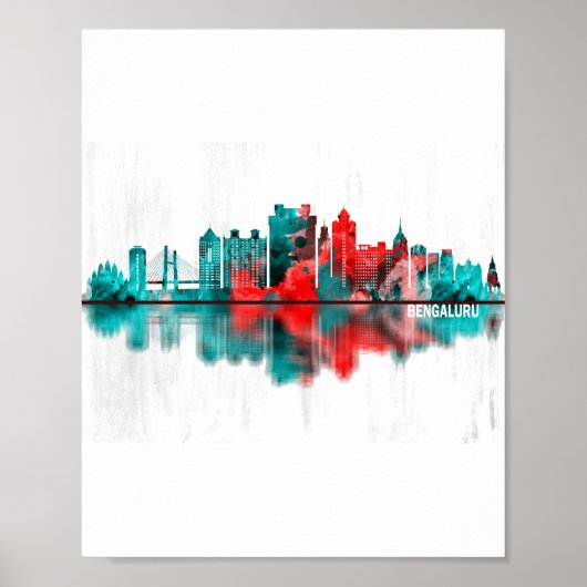 Bengaluru Karnataka Skyline Poster (Vorne)