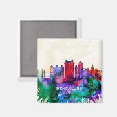 Bengaluru Skyline Magnet (Vorderseite/Rückseite)