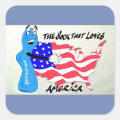 Bengelton Socks Quadratischer Aufkleber (Vorderseite)