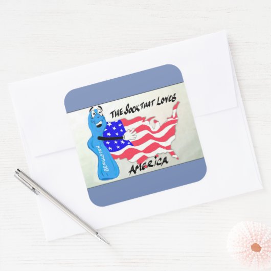 Bengelton Socks Quadratischer Aufkleber (Umschlag)