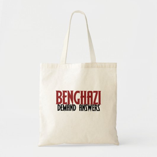 Benghazi Fragen Antworten Tragetasche (Vorne)