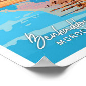 Benhaddau Marokko Reisen Vintage Illustration Poster (Ecke)