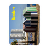 Benidorm, Casetas de Baño en playa de Levante Magnet (Vertikal)