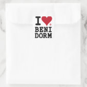BENIDORM Holidays I LOVE BENIDORM Quadratischer Aufkleber (Tasche)