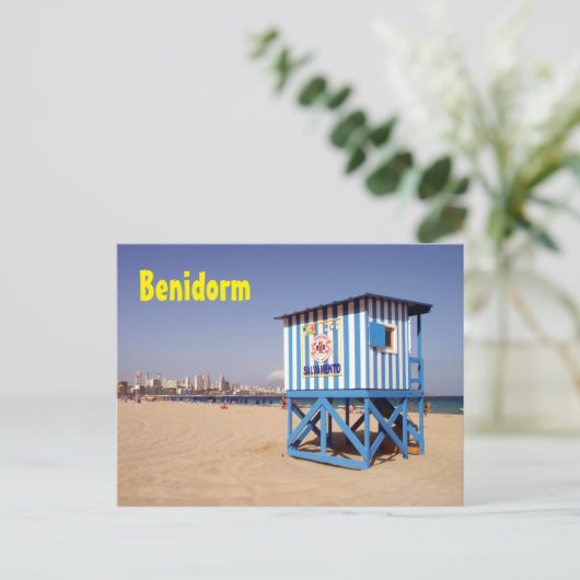 Benidorm, Playa de Poniente Postkarte (Stehend Vorderseite)