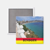 Benidorm Playa Levante Beach Spanien Souvenir Magnet (Vorderseite/Rückseite)