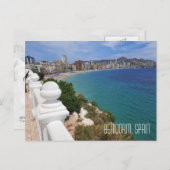 Benidorm Playa Levante Strand und Ozean Postkarte (Vorne/Hinten)