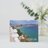 Benidorm Playa Levante Strand und Ozean Postkarte (Stehend Vorderseite)