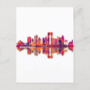 Benidorm Spain Einladungspostkarte