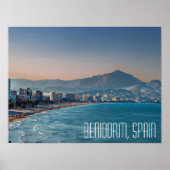 Benidorm, Spanien Küstenschoß Postcard Poster (Vorne)
