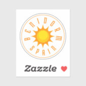 BENIDORM SPANIEN SUN AUFKLEBER (Blatt)