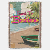 Benidorm, Spanien Vintages Ferienplakat Decke (Vorderseite Vertikal)