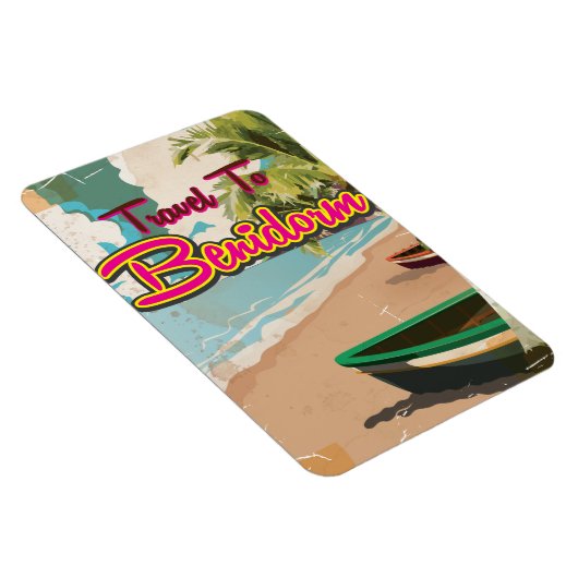 Benidorm, Spanien Vintages Ferienplakat Magnet (Rechte Seite)