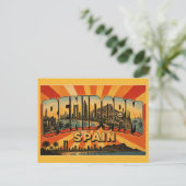 Benidorm Spanien Wolkenkratzer Strand Postkarte (Stehend Vorderseite)