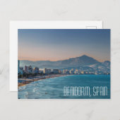 Benidorm, Spaniens Küstenschuss Postkarte (Vorne/Hinten)