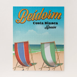 Benidorm-Strand-Reiseplakat Puzzle