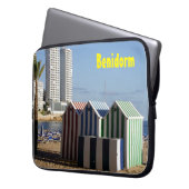 Benidorm, Strand von dem Osten, Laptopschutzhülle (Vorderseite Links)