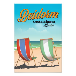 Benidorm Strandproster Fotodruck
