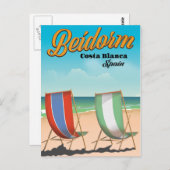 Benidorm Strandproster Postkarte (Vorne/Hinten)