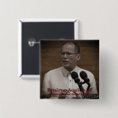 Benigno PNoy Aquino III 15. Präsident Philippinen Button (Vorne & Hinten)
