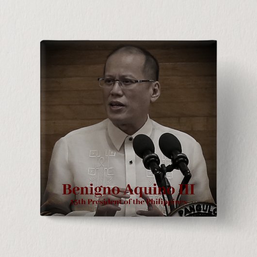 Benigno PNoy Aquino III 15. Präsident Philippinen Button (Vorderseite)