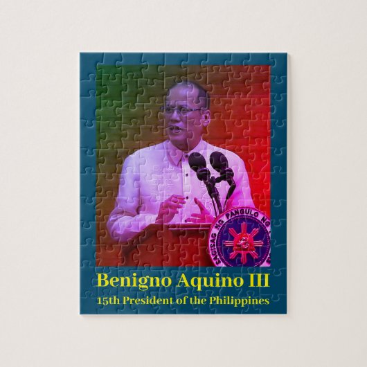 Benigno PNoy Aquino III 15. Präsident Philippinen Puzzle (Vertikal)