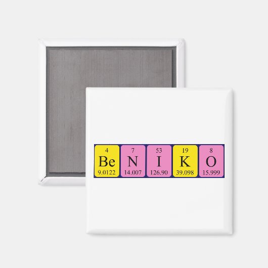 Beniko Periodenmagnet Magnet (Vorderseite/Rückseite)
