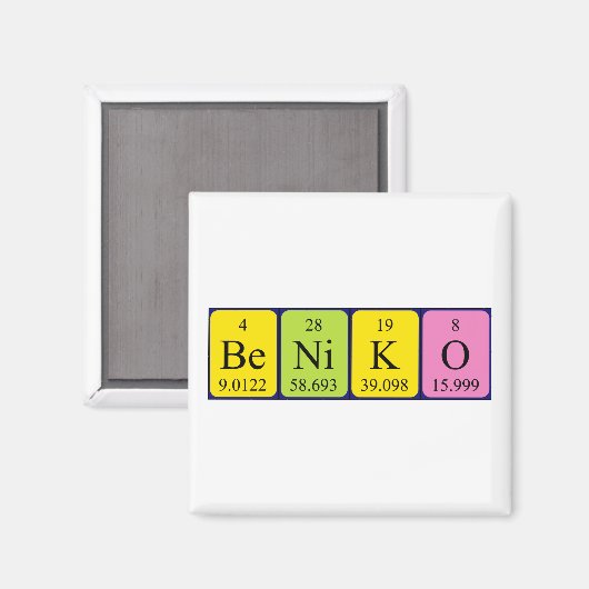 Beniko Periodenmagnet Magnet (Vorderseite/Rückseite)