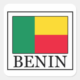 Benin-Aufkleber Quadratischer Aufkleber