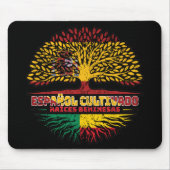 Benin Beninese Spanischer Tree Roots Flag Mousepad (Vorne)