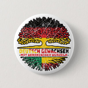 Benin Beninisch Deutsch Deutschland Baum Wurzel Button