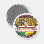 Benin Beninisch Spanisch Spanien Baumwurzeln Flagg Magnet (Vorderseite/Rückseite)