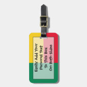 Benin Easy ID Personal Flag Gepäckanhänger (Vorderseite vertikal)