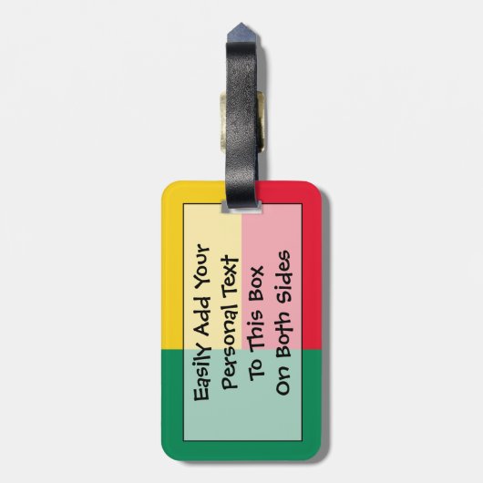 Benin Easy ID Personal Flag Gepäckanhänger (Rückseite vertikal)