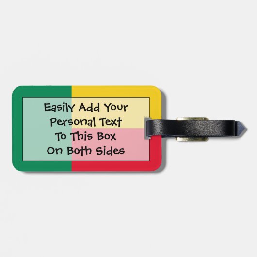 Benin Easy ID Personal Flag Gepäckanhänger (Rückseite horizontal)