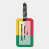 Benin Easy ID Personal Flag Gepäckanhänger (Rückseite vertikal)