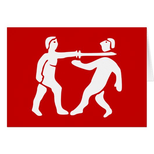 Benin Empire Flag / Emblem-Karte (Vorderseite (Horizontal))
