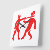 Benin Empire Flag / Emblem Quadratische Wanduhr (Winkel)