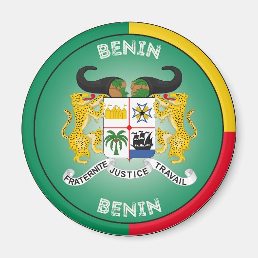 Benin-Erbe-Emblem Magnet (Vorne)