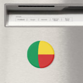 Benin Fisheye Flag Magnet (In Situ (Geschirrspüler))