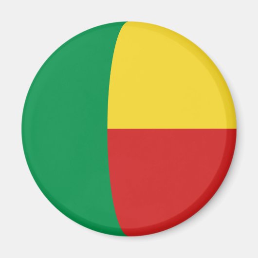Benin Fisheye Flag Magnet (Vorne)