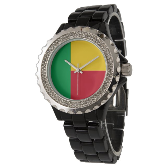 Benin flag armbanduhr (Schrägansicht)