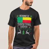 Benin Flag Beninese Weihnachtssüßer T-Shirt (Vorderseite)