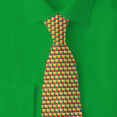 Benin Flag Brick Pattern Krawatte