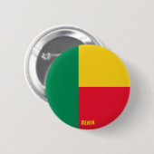 Benin Flag Charming Patriotic Button (Vorne & Hinten)