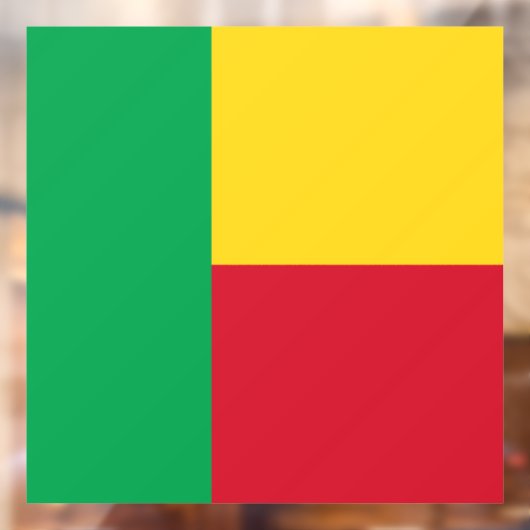 Benin flag fensteraufkleber (Blatt 2)