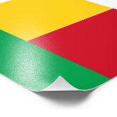 Benin flag fotodruck (Ecke)