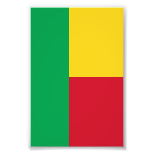 Benin flag fotodruck (Vorne)