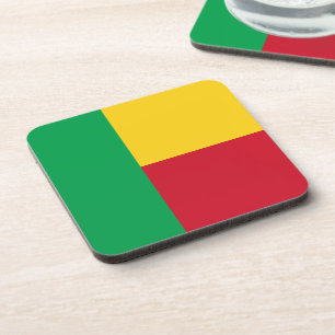 Benin flag getränkeuntersetzer